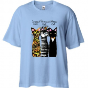 Футболка Oversize з трьома котами "sweet, princess, meow"