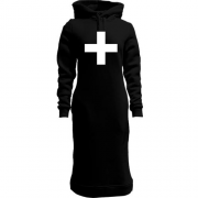 Женская толстовка-платье с крестом - опознавательным знаком ВСУ