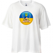 Футболка Oversize с изображением козака с саблями