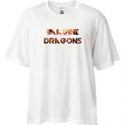 Футболка Oversize Imagine Dragons (вогняний дракон)