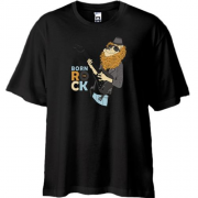 Футболка Oversize Born to Rock Лев із гітарою
