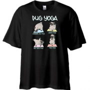 Футболка Oversize Pug Yoga Мопс Йога