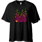 Футболка Oversize Dubstep love (рисунок)