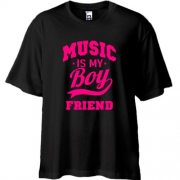 Футболка Oversize Music is my boyfriend