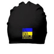 Бавовняна шапка Made in Ukraine (з прапором)