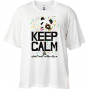 Футболка Oversize Keep calm and don't eat after 6 pm с пандой