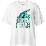 Футболка Oversize Tropical dreams з китом