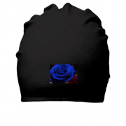 Хлопковая шапка Темно-синяя роза