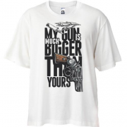 Футболка Oversize my gun is much bigger than yours