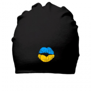 Хлопковая шапка Желто-голубые губы