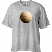 Футболка Oversize зі старим волейбольним м'ячем