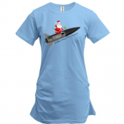 Подовжена футболка Санта на ракеті ATACMS