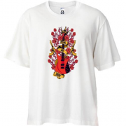 Футболка Oversize з гітарою і пістолетами "guns & roses"