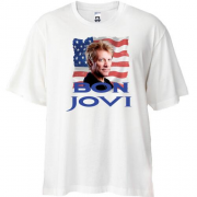 Футболка Oversize Bon Jovi с флагом
