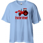 Футболка Oversize з написом "Tractor Driver"