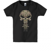 Детская футболка Punisher skull multicam