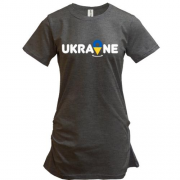 Подовжена футболка з принтом "Локація Україна"