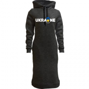 Женская толстовка-платье с принтом "Локация Украина"