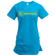 Подовжена футболка з принтом "єУкраїна"