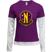 Жіночий лонгслів Комбі з логотипом Nevermore Academy