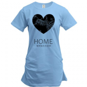 Подовжена футболка з серцем "Home Миколаїв"