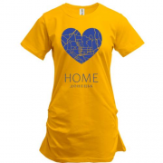Подовжена футболка з серцем "Home Донецьк"