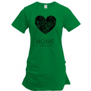 Подовжена футболка з серцем "Home Чернігів"