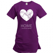 Подовжена футболка з серцем "Home Запоріжжя"