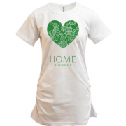 Подовжена футболка з серцем "Home Вінниця"