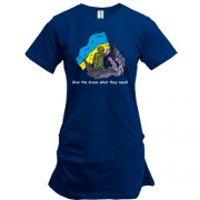 Подовжена футболка "Український Воїн проти триголового орла"