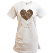 Подовжена футболка з серцем "Home Одеса"