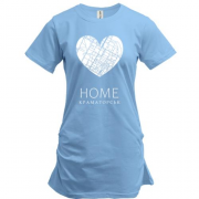 Подовжена футболка з серцем "Home Краматорськ"