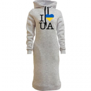 Женская толстовка-платье "I ♥ UA"