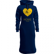 Женская толстовка-платье с сердцем "Home Львов"
