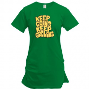 Подовжена футболка "Keep going keep Growing"
