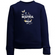 Дитячий світшот з метеликами "Beautiful"