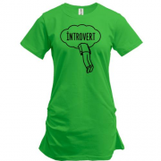 Подовжена футболка "Introvert"
