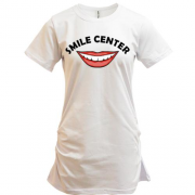 Подовжена футболка з посмішкою "smile"