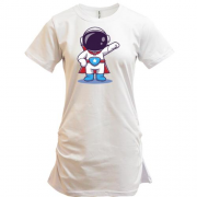 Подовжена футболка "Маленький космонавт"