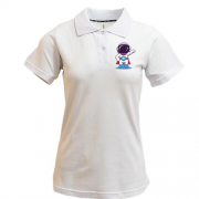 Жіноча футболка-поло "Маленький космонавт"