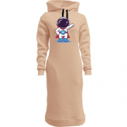 Женская толстовка-платье "Маленький космонавт"