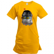 Подовжена футболка "Привид з шапкою-бомбою"