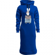 Женская толстовка-платье с зайцем в свитере "С Новым Годом"