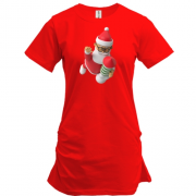 Подовжена футболка "3D Санта поспішає на свято"