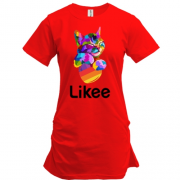 Подовжена футболка з котиком "Likee"