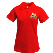Жіноча футболка-поло з совою на гілці