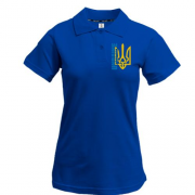 Жіноча футболка-поло з тризубом "Ukraine"