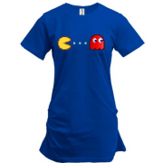 Подовжена футболка Pacman vs  ghost"