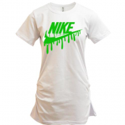 Подовжена футболка лого "Nike" з потіками
