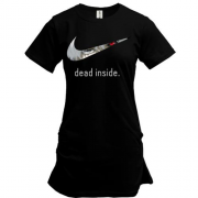 Подовжена футболка "Dead inside"